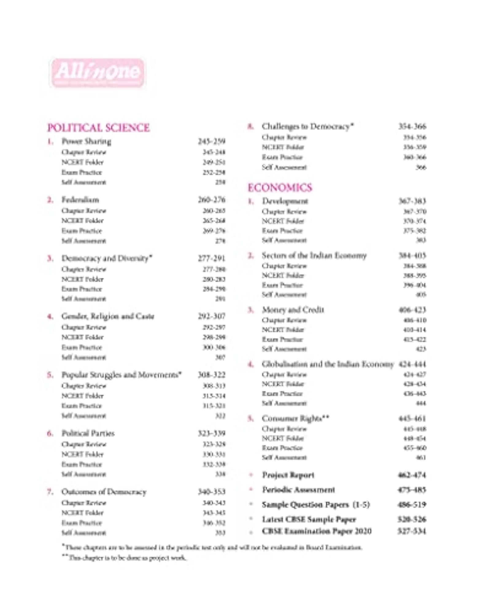 CBSE All In One Social Science Class 10, Updated Edition for Term 1 and 2